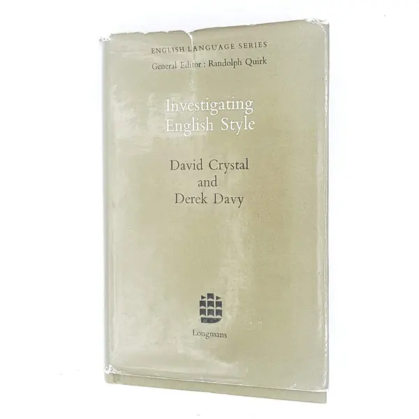 Investigating English Style by David Crystal and Derek Davy 1969 One Day Deal