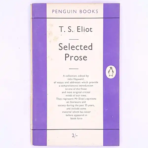 Original Selected Prose T.S. Eliot a Penguin Book
