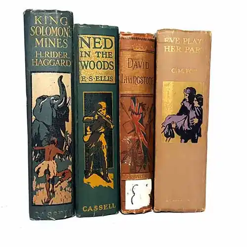 Original Multi-Coloured Vintage Four Book Collection