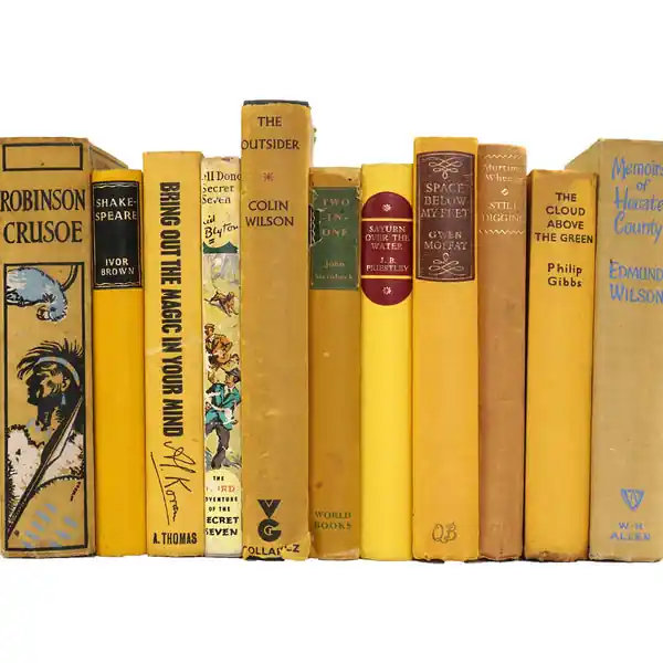 BOOKS BY THE METRE: Vintage Yellow Crafted
