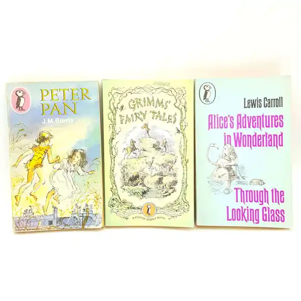 Fantasy Puffin Collection - Grimms Fairy Tales, Peter Pan, Alice in Wonderland c.1970 Exclusive