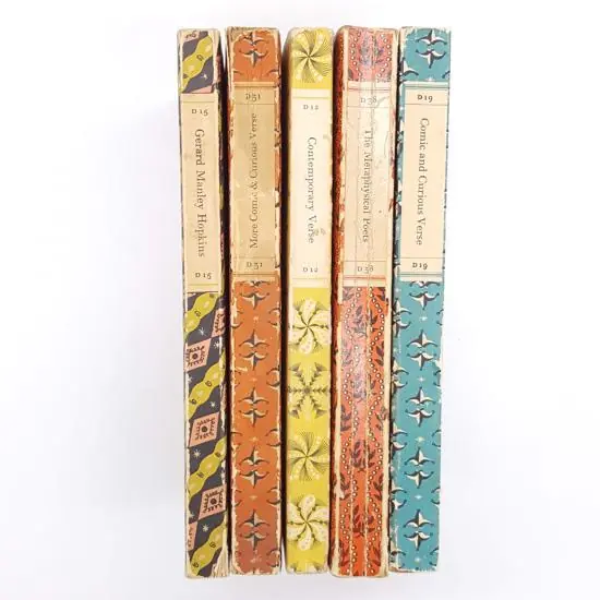 Five Book Patterned Poetry Collection c.1950-70 Crafted